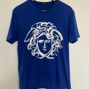 Versace blue Medusa face t-shirt